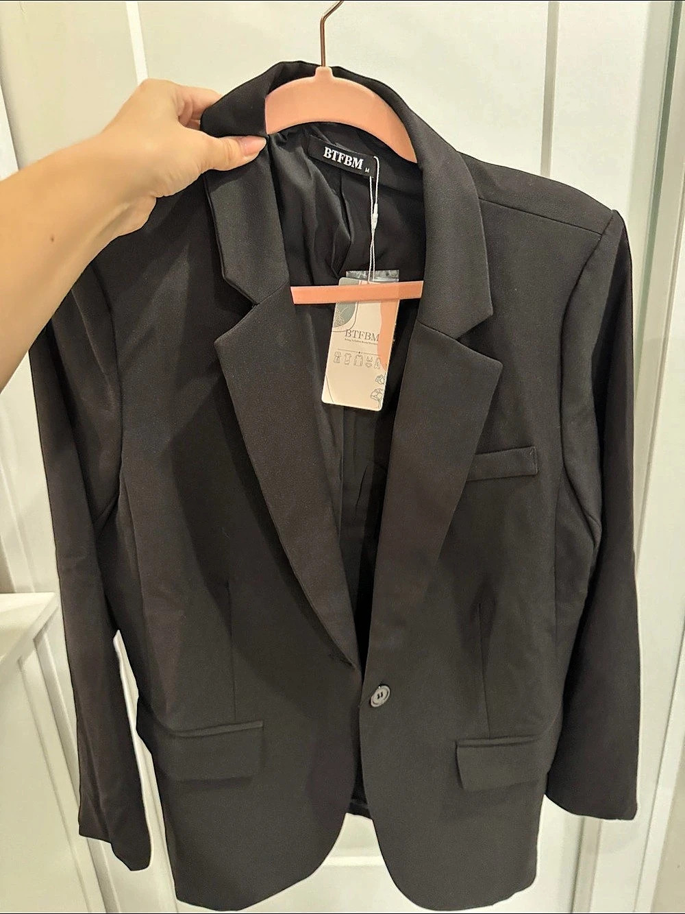 BTFBM Women's Business Casual Lapel Open Front Long Sleeve Blazer Jacket Blazer